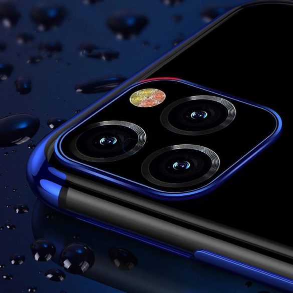 Átlátszó színes tok Gel TPU Galvanizált telefontok iPhone 13 Pro Blue