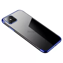   Átlátszó színes tok Gel TPU Galvanizált telefontok iPhone 13 mini kék