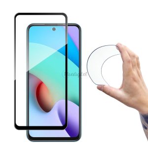 Wozinsky Teljes képernyős Flexi Nano üvegfilm edzett üveg tok Xiaomi Redmi 10 fekete