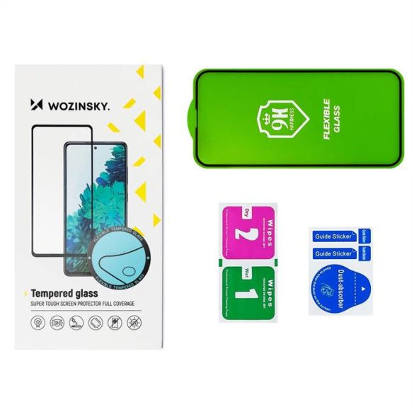 Wozinsky Nano Flexi edzett üveg Motorola Moto G60s fekete kerettel