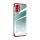 Átlátszó tok színes fém kerettel Xiaomi Redmi Note 10 5G / Poco M3 Pro red