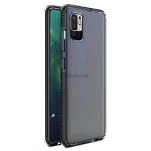 Spring Case tok Xiaomi Redmi Note 10 5G / Poco M3 Pro átlátszó fekete kerettel