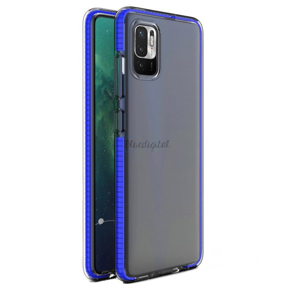 Spring Case tok Xiaomi Redmi Note 10 5G / Poco M3 Pro átlátszó sötétkék keret