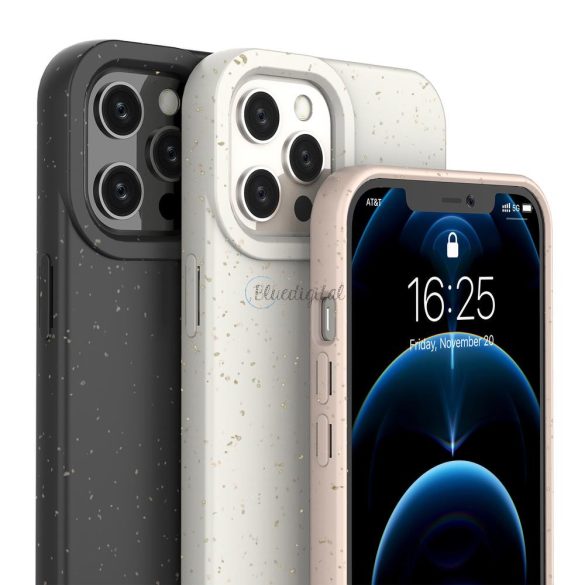 Eco-tok iPhone 12 szilikon telefontok telefon tok sárga