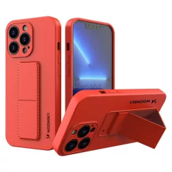   Wozinsky kitámasztható tok Flexible Silicone telefontok egy állvány iPhone 13 Piros