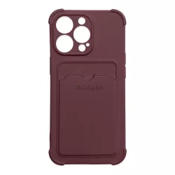   Card Armor tok iPhone 13 Mini kártyatartóval, légzsákkal, és megerősített védelemmel málna