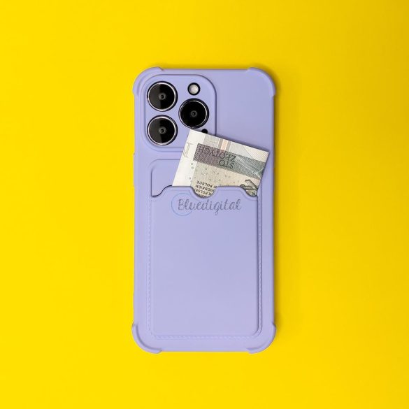 Card Armor tok iPhone 11 Pro kártyatartóval, légzsákkal, és megerősített védelemmel rózsaszín