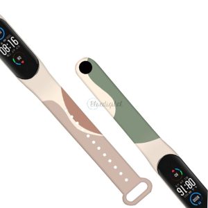 Strap Moro okosóra csereszíj a Xiaomi Mi Band 6 / Mi Band 5 csereszíj Camo fekete (4) tok