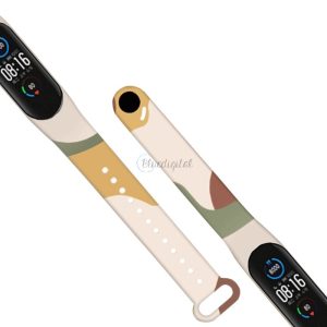 Strap Moro okosóra csereszíj a Xiaomi Mi Band 6 / Mi Band 5 csereszíj Camo fekete (7) tok