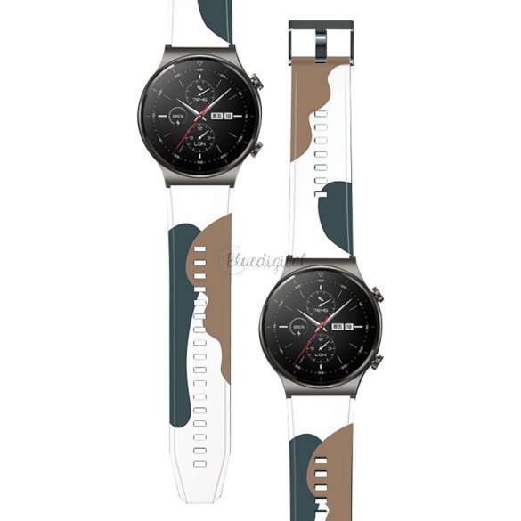 Strap Moro okosóra csereszíj heveder a Huawei Watch GT2 Pro csereszíj camo fekete (2) tok