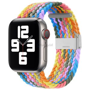 Strap Fabric Watch Band 7/6 / SE / 5/4/3/2 (41mm / 40mm / 38mm)fonott szövet okosóra csereszíj karkötő többszínű (3) tok