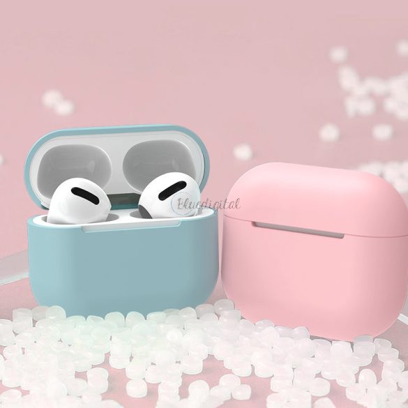 Airpods tok 2 / Airpods 1 szilikon puha telefontok fejhallgató kékhez (C tok)