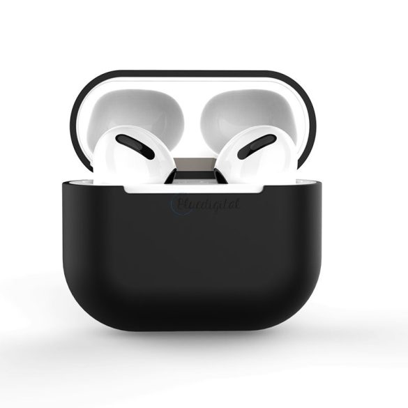 tok Airpods Pro Silicone puha telefontok fejhallgató fekete (C tok)