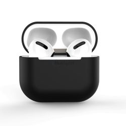   AIRPODS 2 / AIRPODS 1 SILICONE SOFT tok fejhallgató fekete (C tok)