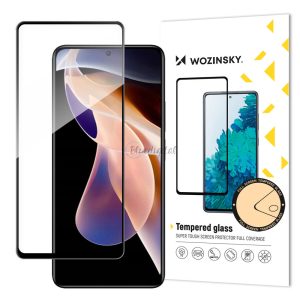 Wozinsky Super Tough teljes felületen ragasztós edzett üveg teljes képernyős üvegfólia tokbarát Xiaomi Redmi Note 11 Pro + / 11 Pro fekete