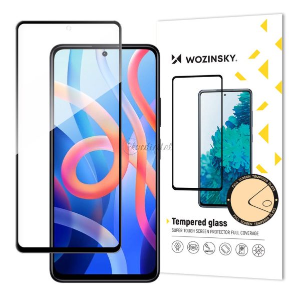 Wozinsky Super Tough Full Glue edzett üvegből Xiaomi Redmi Note 11 / Redmi Note 11s fekete kerettel