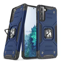   Wozinsky Ring Armor kemény hibrid tok + mágneses tartó Samsung Galaxy S22 kék