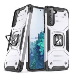   Wozinsky Ring Armor Tough Hybrid Case Cover + mágneses tartó Samsung Galaxy S22 + (S22 Plus) Ezüst