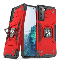   Wozinsky Ring Armor Tough Hybrid Case Cover + Magnetic Mount Samsung Galaxy S22 + (S22 Plus) Red