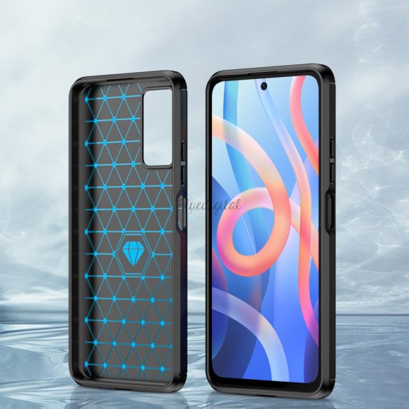 Carbon Case tok Xiaomi Redmi Note 11 fekete