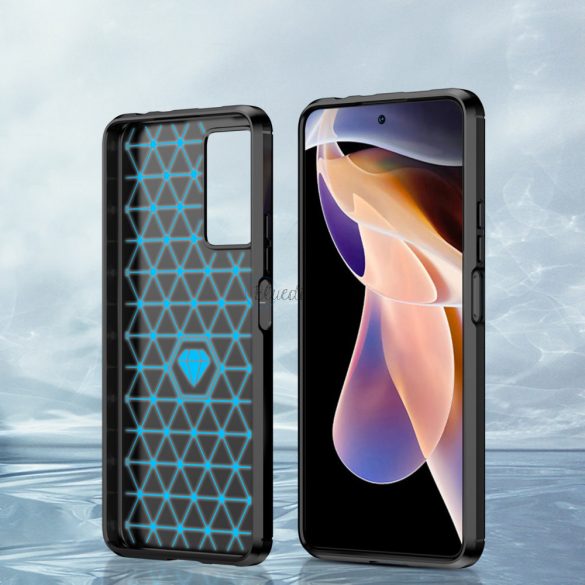 Carbon Case tok Xiaomi 11i/Xiaomi 11i HyperCharge/Xiaomi Redmi Note 11 Pro Plus 5G - fekete