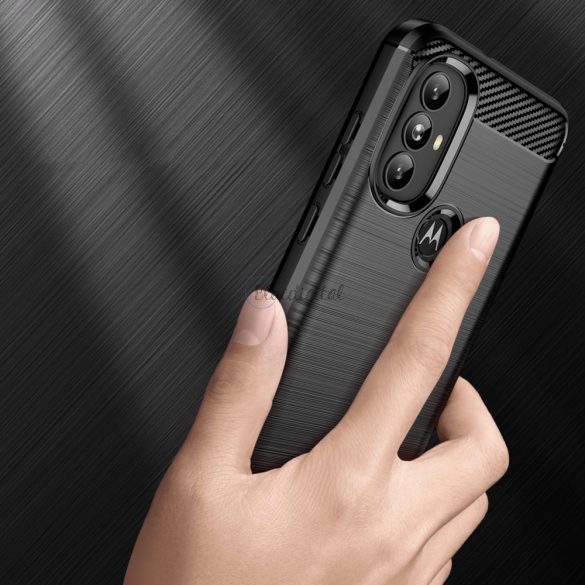 Carbon Case Flexible tok Motorola Moto G Power 2022 fekete