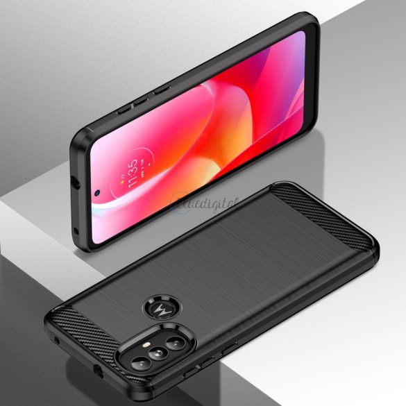 Carbon Case Flexible tok Motorola Moto G Power 2022 fekete
