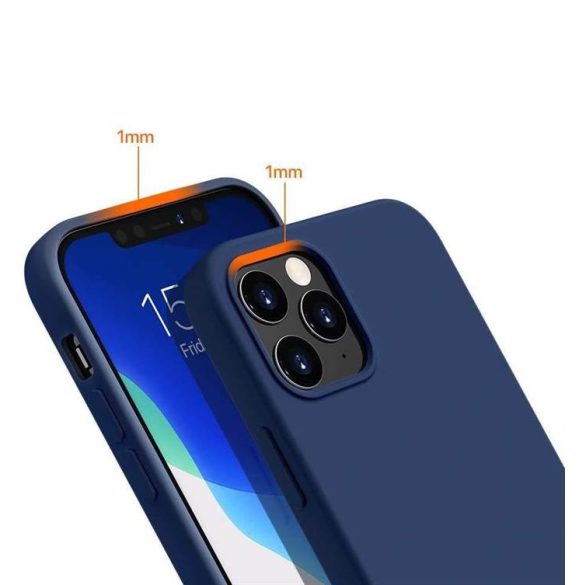 Szilikon tok Puha flexibilis szilikon tok iPhone 13 pro kék