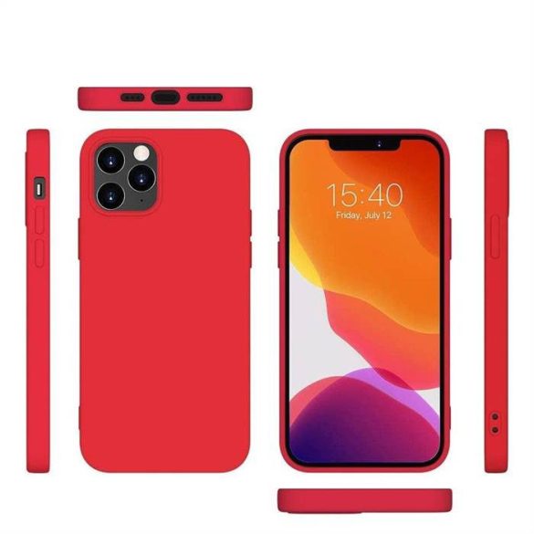 Szilikon tok Lágy flexibilis szilikon tok iPhone 13 Pro Red