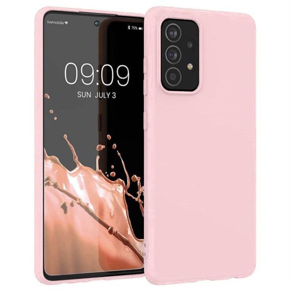 Szilikon tok Lágy flexibilis szilikon tok Samsung Galaxy A03s rózsaszín