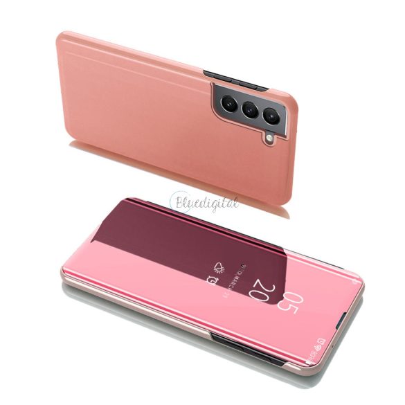 Clear View tok Flip tok Samsung Galaxy S22 + (S22 Plus) rózsaszín