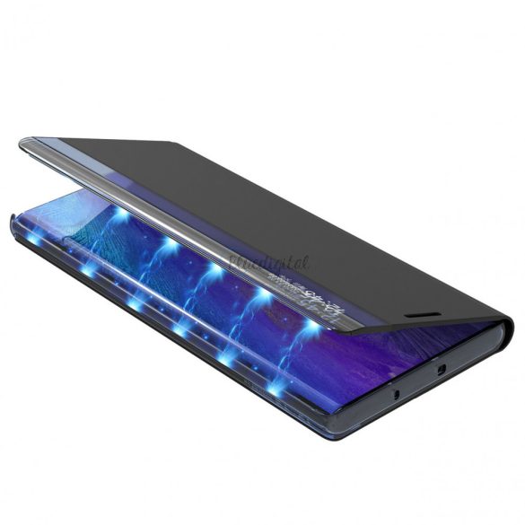 New Sleep Case állványfunkcióval Samsung Galaxy S22 Ultra fekete tok
