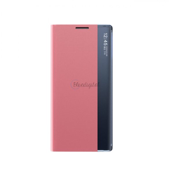 New Sleep Case állványfunkcióval Samsung Galaxy S22 + (S22 Plus) rózsaszín tok
