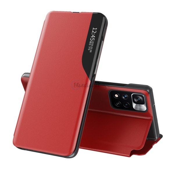 Eco Leather View Case könyvtok Xiaomi Redmi Note 11 Pro Plus 5G (China) / 11 Pro 5G (China) / Mi11i HyperCharge piros