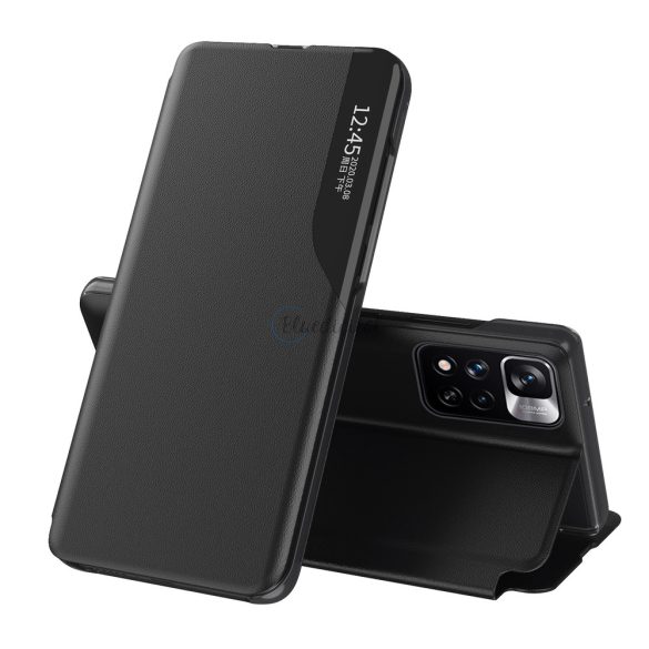 Eco Leather View Case könyvtok Xiaomi Redmi Note 11 Pro Plus 5G (China) / 11 Pro 5G (China) / Mi11i HyperCharge fekete