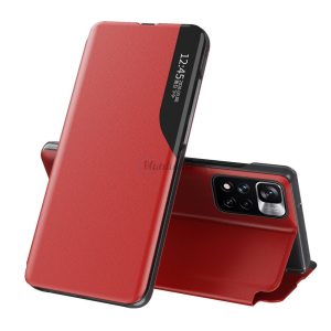 Eco Leather View könyvtok Xiaomi Poco M4 Pro 5G/Redmi Note 11S 5G/Redmi Note 11T 5G piros