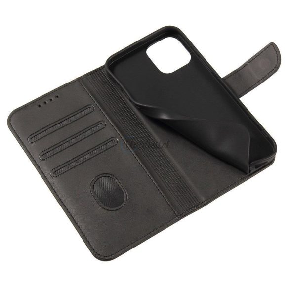 Mágneses tok Elegáns tok telefontok és állvány funkció a Motorola Moto Edge 20 Pro fekete