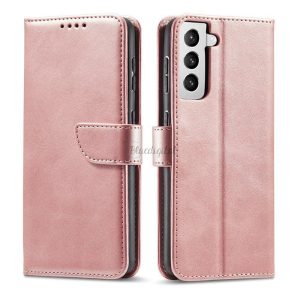 Mágneses tok Elegáns tok Flip tok Samsung Galaxy S22 + (S22 Plus) Pink