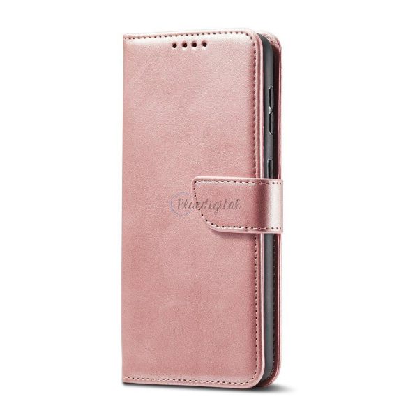 Mágneses tok Elegáns tok Flip tok Samsung Galaxy S22 + (S22 Plus) Pink