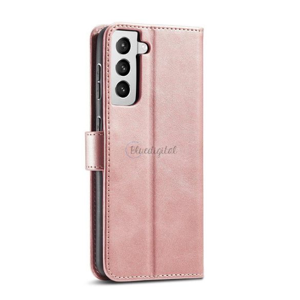 Mágneses tok Elegáns tok Flip tok Samsung Galaxy S22 + (S22 Plus) Pink