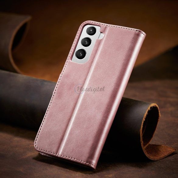 Mágneses tok Elegáns tok Flip tok Samsung Galaxy S22 + (S22 Plus) Pink