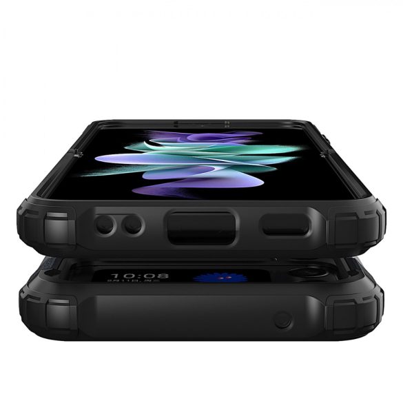 hybrid ütésálló tok Kemény tok Samsung Galaxy Z Flip 3 fekete