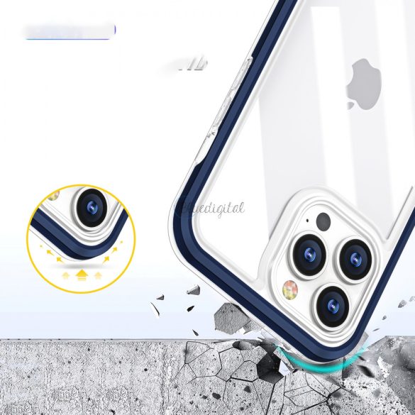 Clear 3in1 tok iPhone 13 Pro kék tok gél 
