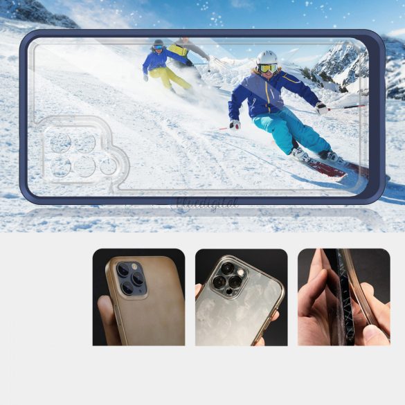 Clear 3az1ben tok Samsung Galaxy A42 5G gél telefontok kék