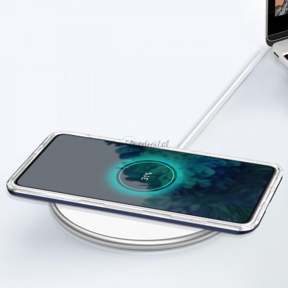 Clear 3az1ben tok Samsung Galaxy S21 + 5G (S21 Plus 5G) gél telefontok kék