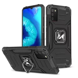   Wozinsky Ring Armor  kemény hybrid tok + mágneses tartó Samsung Galaxy A03S fekete
