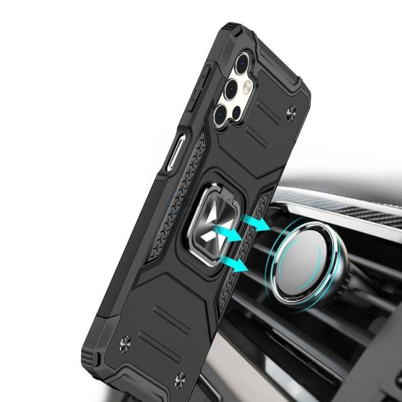Wozinsky Ring Armor  kemény hybrid tok + mágneses tartó Samsung Galaxy A53 5G fekete