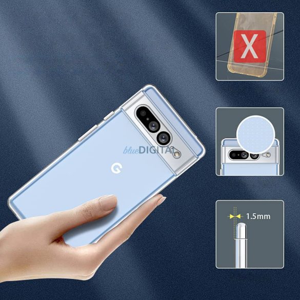 Ultra Clear 0,5 mm-es Google Pixel 7 Pro Case gél hátlap átlátszó