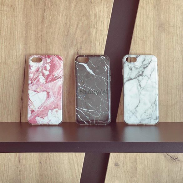Wozinsky Marble TPU tok gél márványos Samsung Galaxy A03s (166.5) rózsaszínű borításhoz