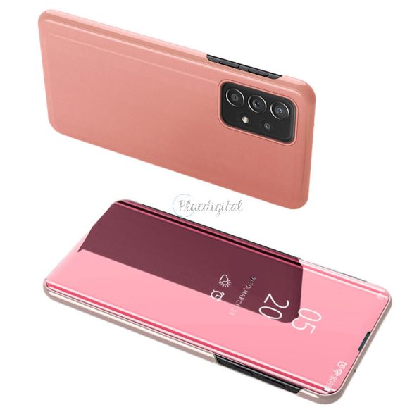 Clear View tok Flip tok Samsung Galaxy A73 rózsaszín